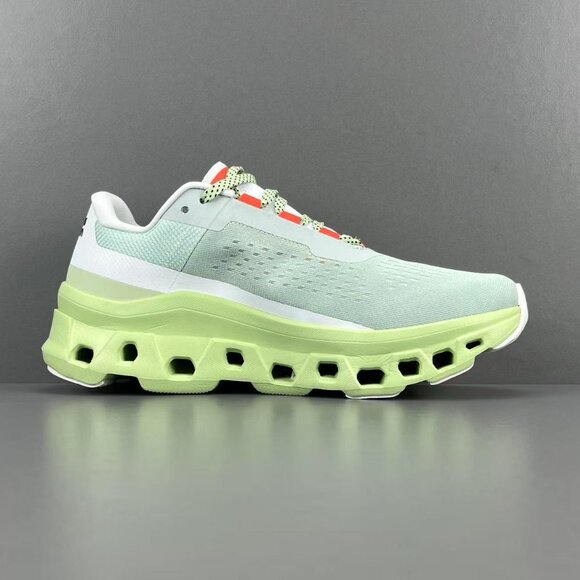 On Cloudmonster cushioned  Men Green Sneakers - Picture 3 of 12